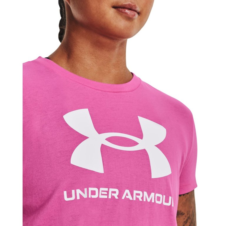Футболка Under Armour Sportstyle Logo SS W - рожева