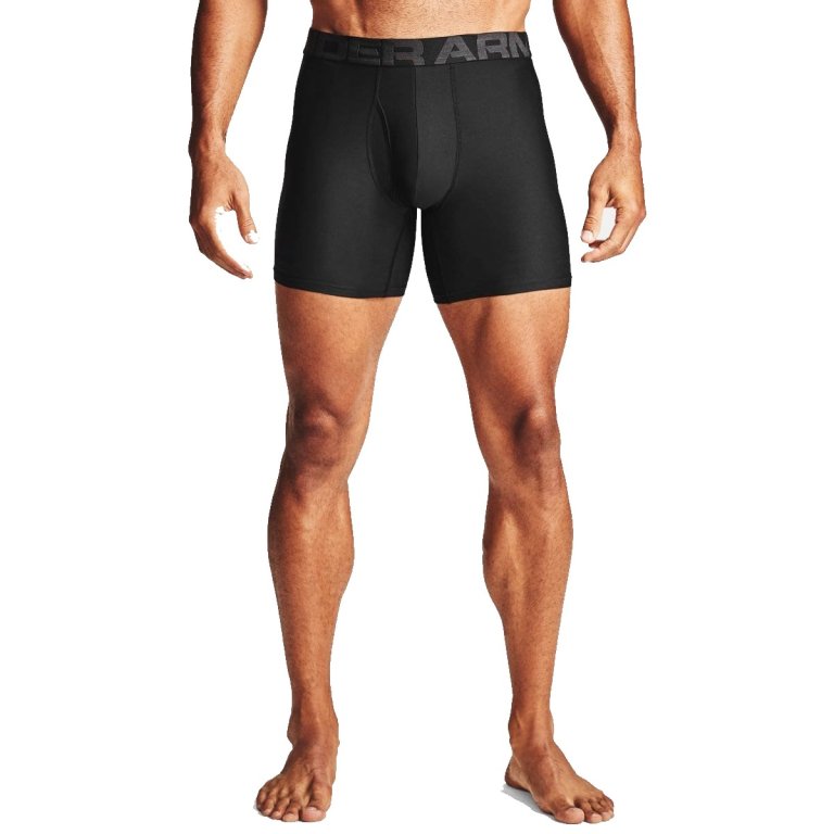 Труси боксери Under Armour Tech 6in 2 Pack Boxer Briefs M - чорні