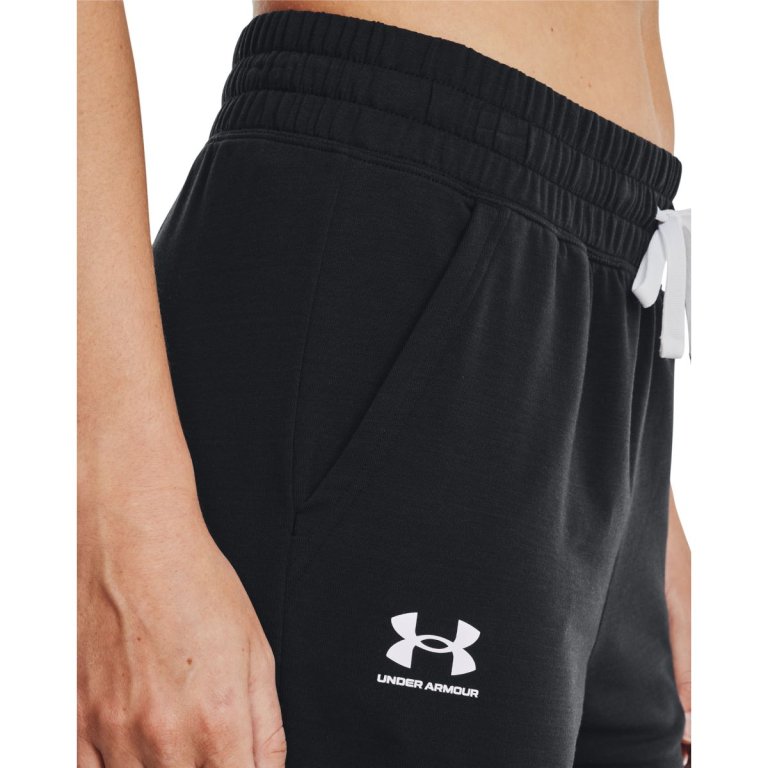 Штани спортивні жіночі Under Armour Rival Terry Jogger W - чорні