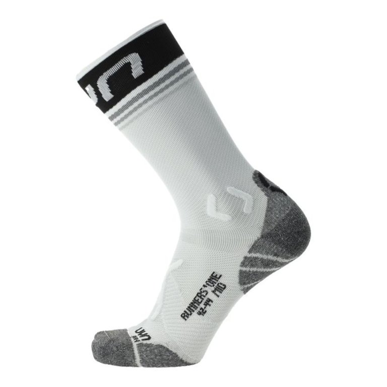 Шкарпетки UYN Runner's One Mid Socks M - білий/чорний