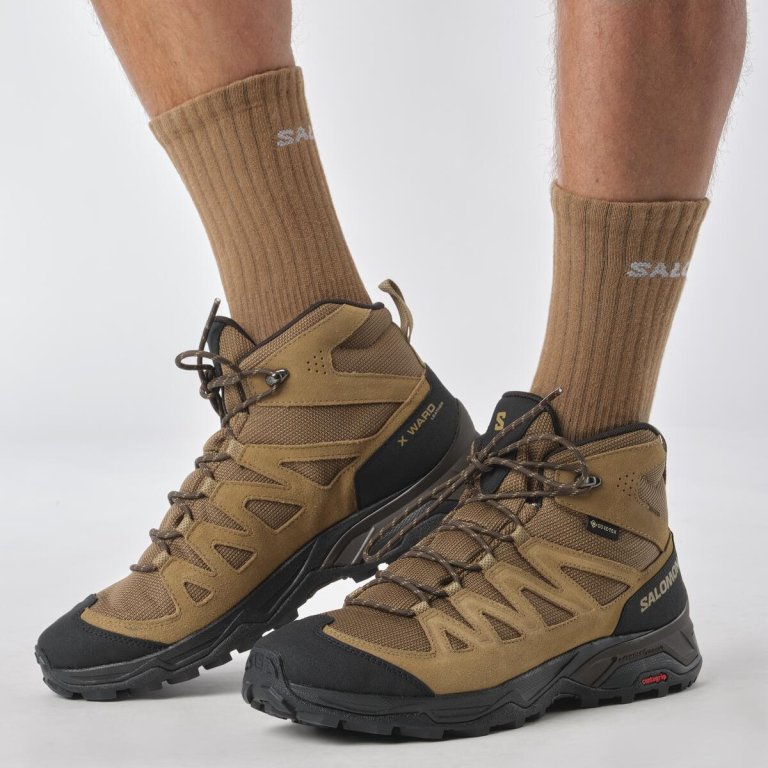 Взуття Salomon X Ward Leather Mid GTX M - коричневе
