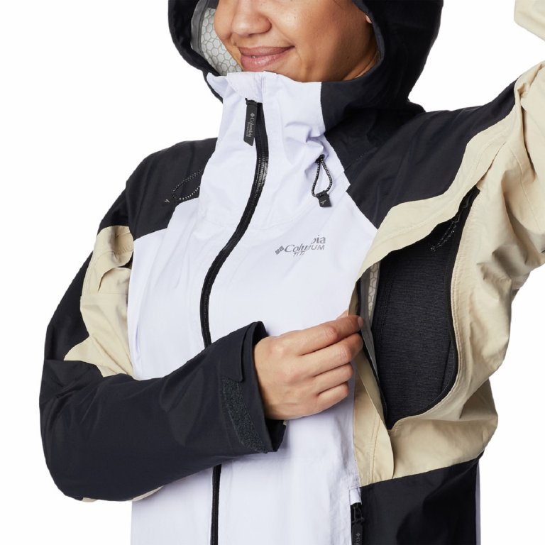 Куртка Columbia Mazama Trail™ Shell W - біла/чорна/коричнева