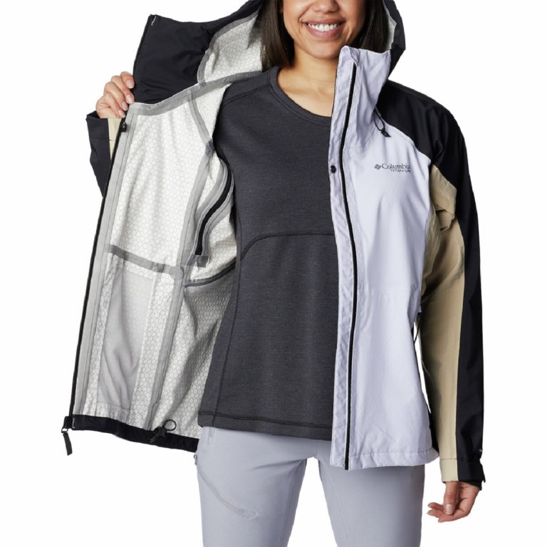 Куртка Columbia Mazama Trail™ Shell W - біла/чорна/коричнева