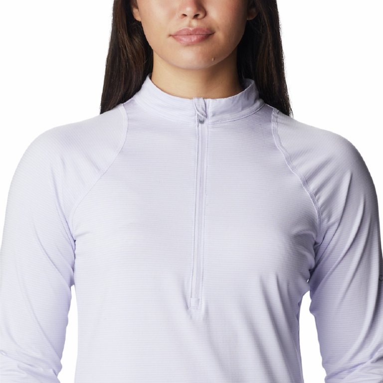 Футболка Columbia Endless Trail™ 1/2 Zip Mesh LS W - фіолетова