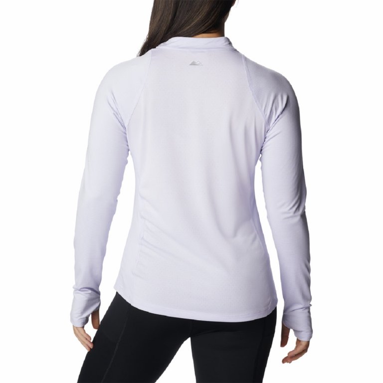 Футболка Columbia Endless Trail™ 1/2 Zip Mesh LS W - фіолетова