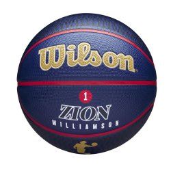 М'яч Wilson NBA Player Icon Outdoor Bskt Zion - синій/золотий