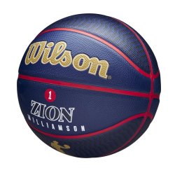 М'яч Wilson NBA Player Icon Outdoor Bskt Zion - синій/золотий