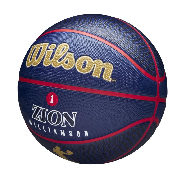 М'яч Wilson NBA Player Icon Outdoor Bskt Zion - синій/золотий