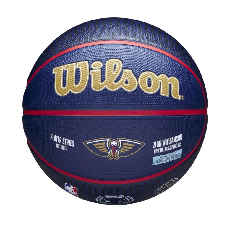 М'яч Wilson NBA Player Icon Outdoor Bskt Zion - синій/золотий
