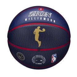 М'яч Wilson NBA Player Icon Outdoor Bskt Zion - синій/золотий