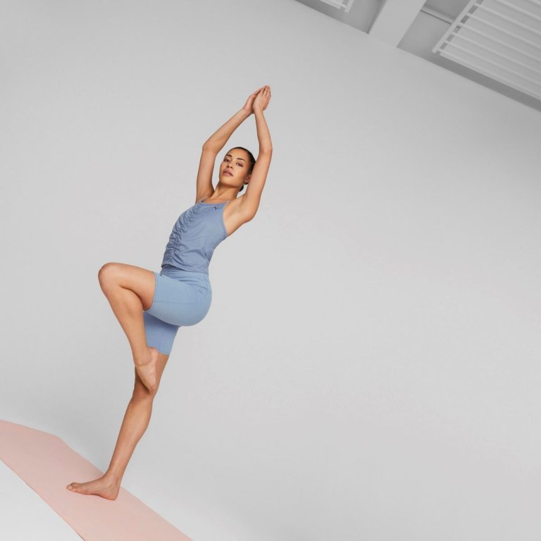 Майка Puma Studio Foundation Ruched Tank W - синій