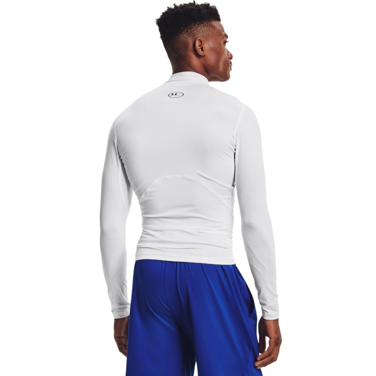 Футболка Under Armour HG Armour Comp Mock LS M - біла
