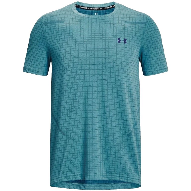 Футболка Under Armour Seamless Grid SS M - синя