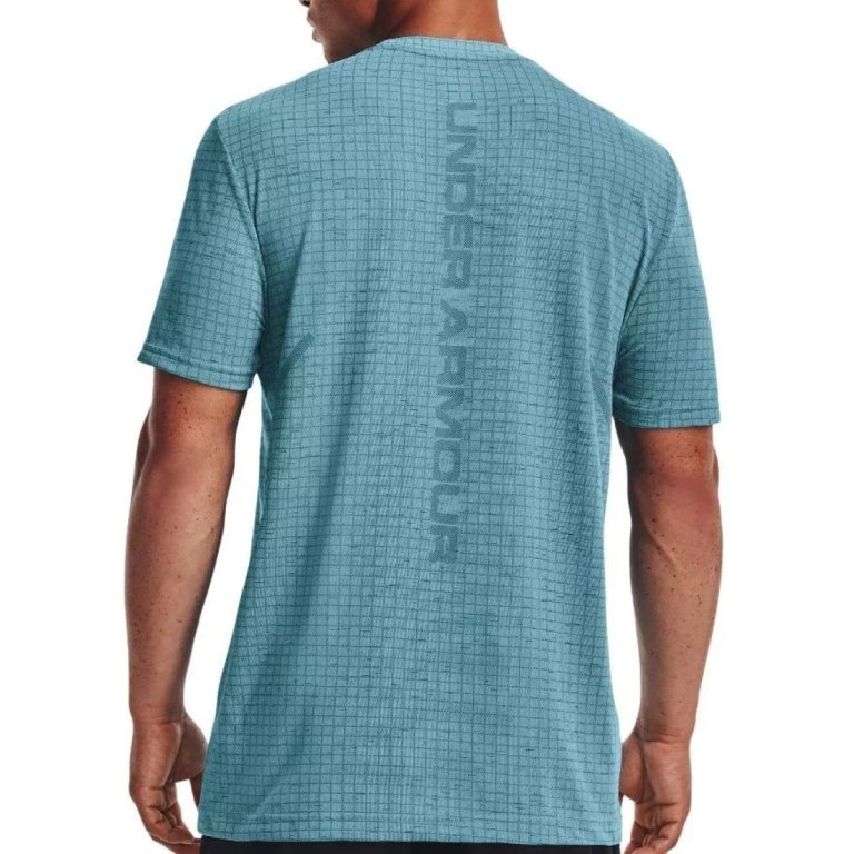 Футболка Under Armour Seamless Grid SS M - синя