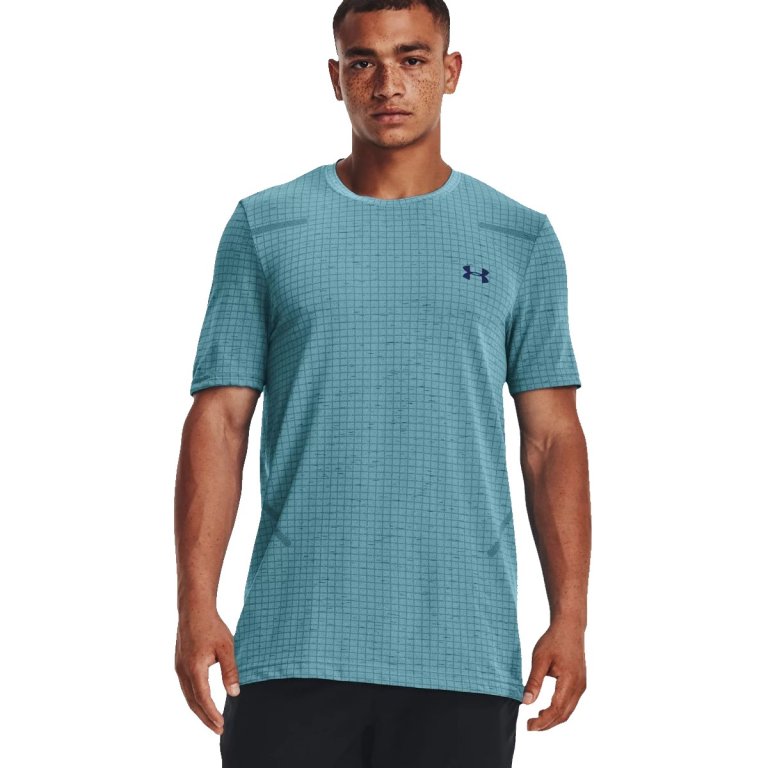 Футболка Under Armour Seamless Grid SS M - синя