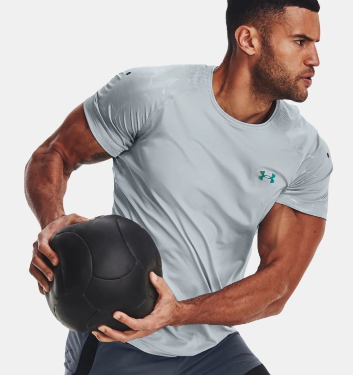 Футболка Under Armour Rush Emboss SS M - блакитна