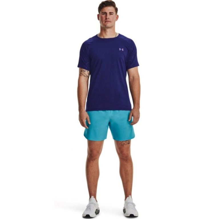 Футболка Under Armour Rush Emboss SS M - темно-синя