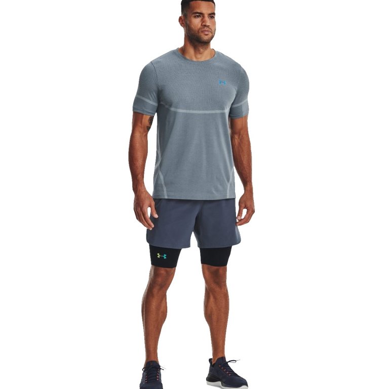 Футболка Under Armour Rush Seamless Legacy SS M - синя