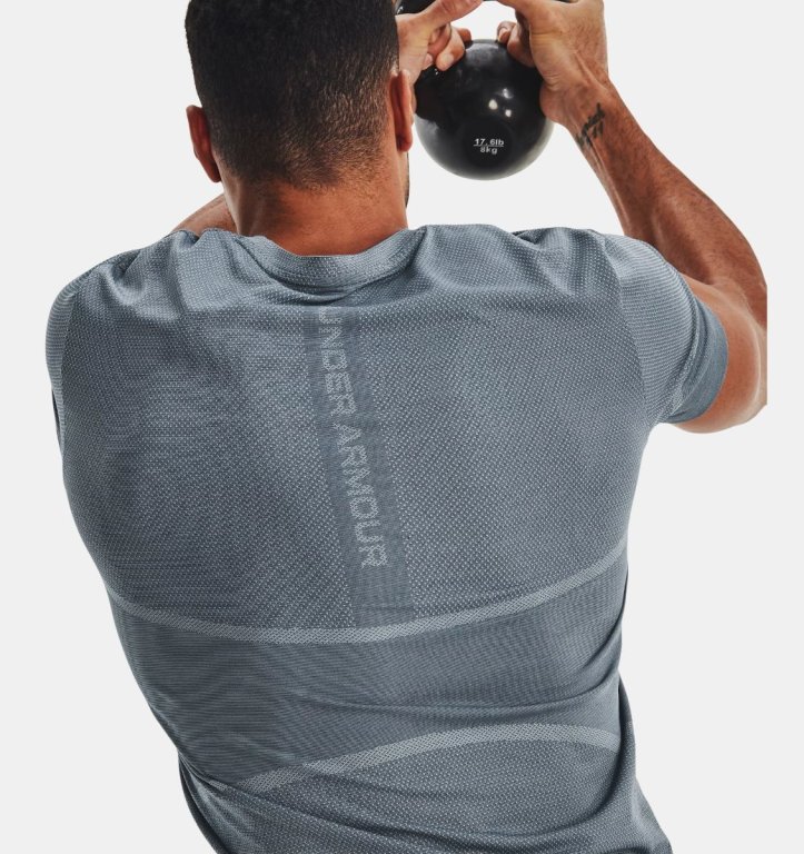 Футболка Under Armour Rush Seamless Legacy SS M - синя