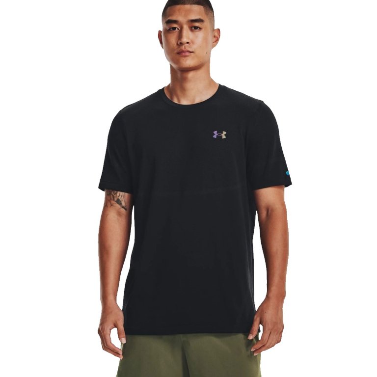 Футболка Under Armour Rush Seamless Legacy SS M - чорна