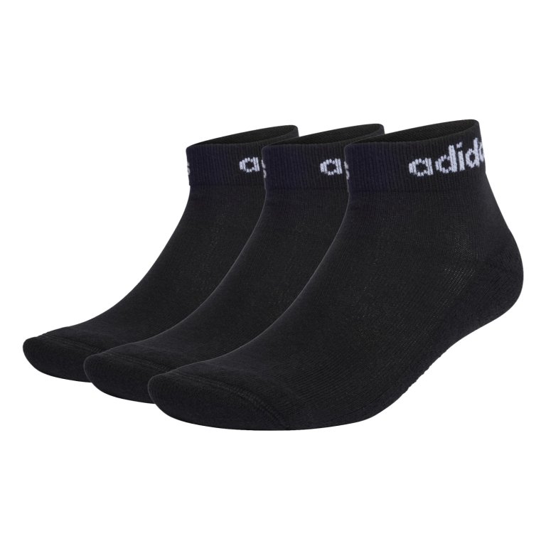 Шкарпетки Adidas Think Linear Ankle 3P Socks - чорно/білі