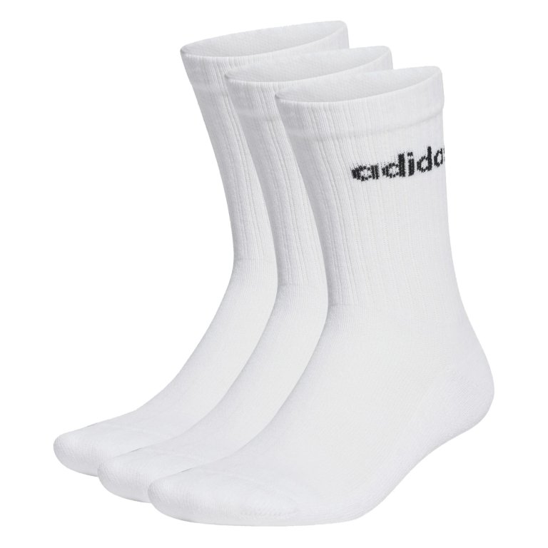Шкарпетки Adidas Linear Crew Cushioned 3P Socks - білий/чорний
