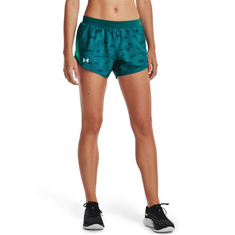 Шорти жіночі (бігові) Under Armour Fly By 2.0 Printed Short W - зелені