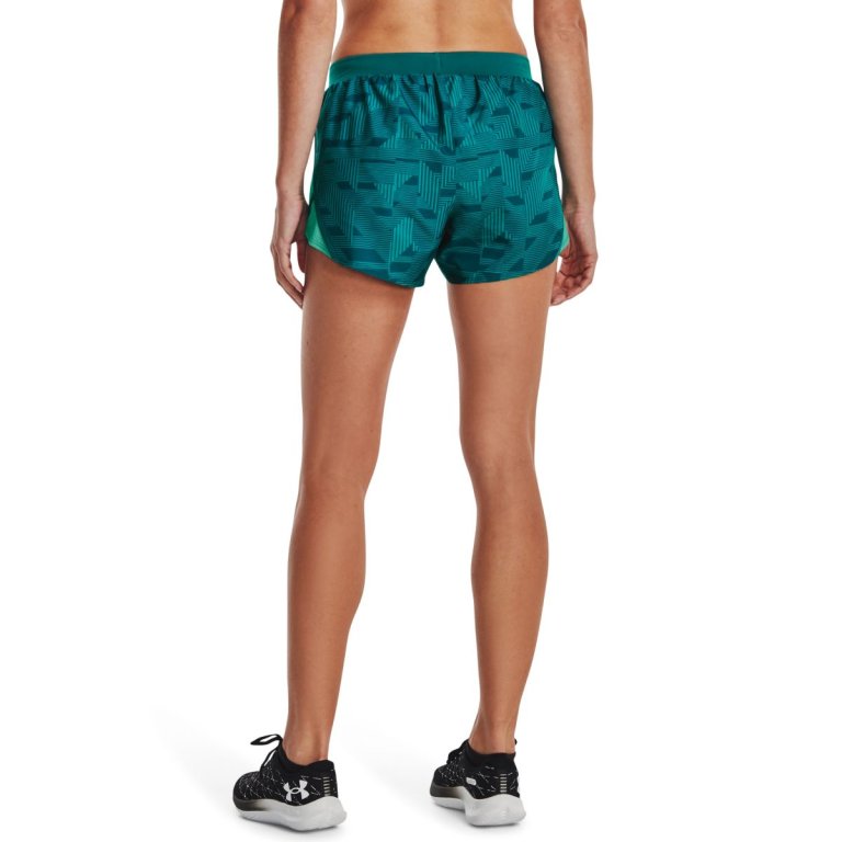 Шорти жіночі (бігові) Under Armour Fly By 2.0 Printed Short W - зелені