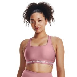 Бюстгальтер Under Armour UA Crossback Mid Bra W - рожевий