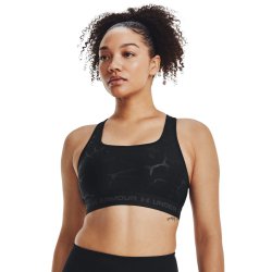 Бюстгальтер Under Armour Crossback Mid Embossed Bra W - чорний