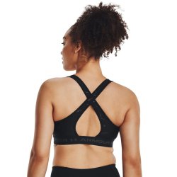 Бюстгальтер Under Armour Crossback Mid Embossed Bra W - чорний