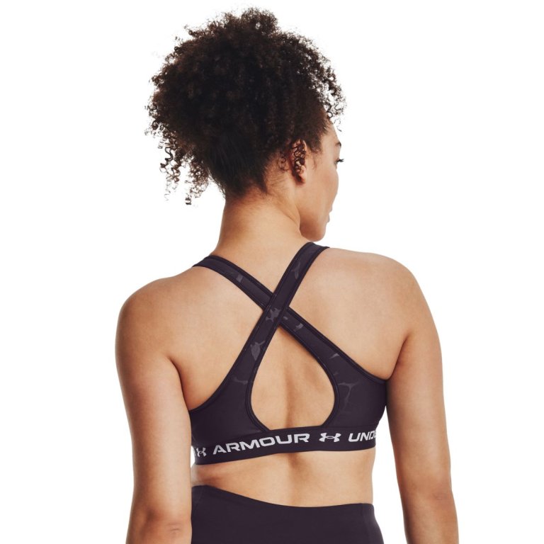 Бюстгальтер Under Armour Crossback Mid Emboss W - темно фіолетовий