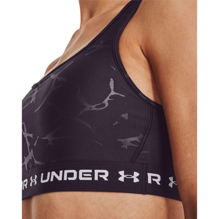 Бюстгальтер Under Armour Crossback Mid Emboss W - темно фіолетовий