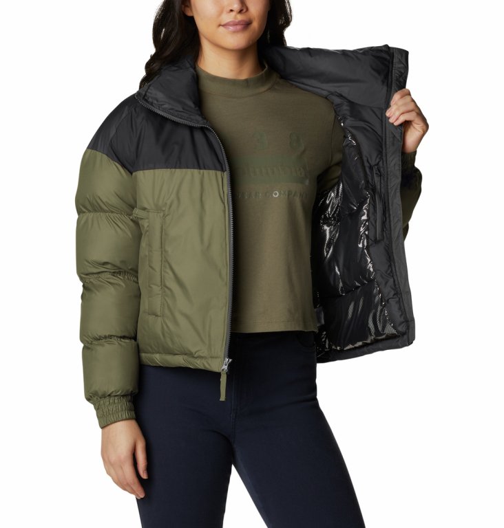 Укорочена куртка Columbia Pike Lake™ Cropped Jacket W - хакі/чорна