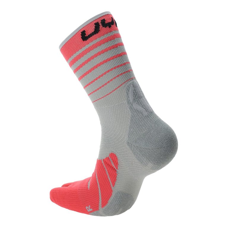 Шкарпетки UYN Runner's Five Socks W - сірий/рожевий