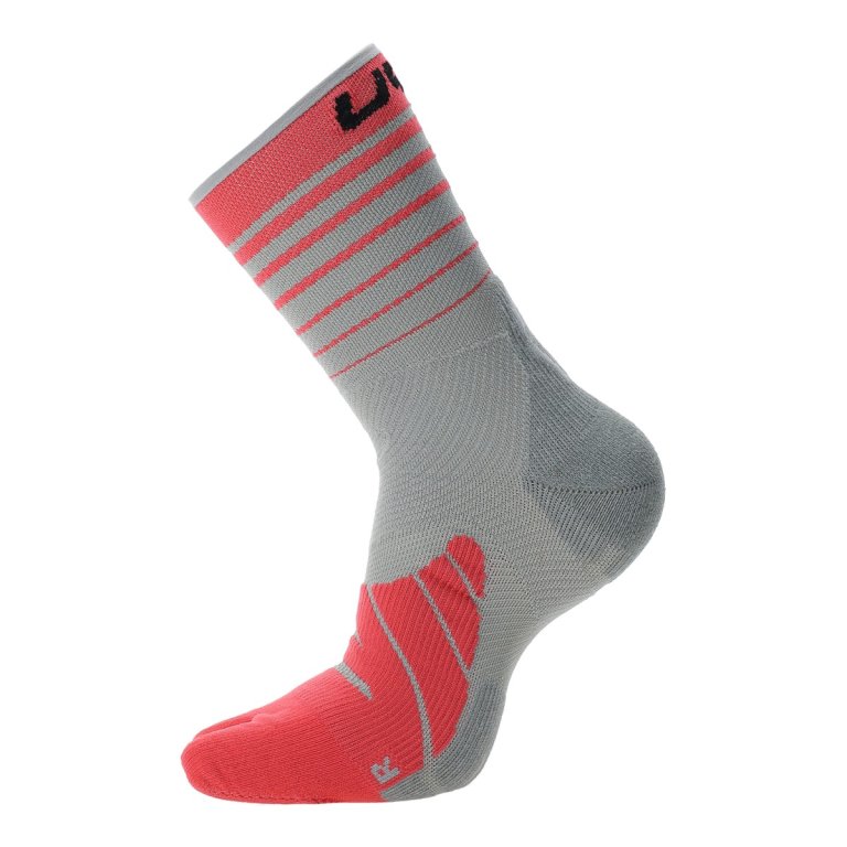 Шкарпетки UYN Runner's Five Socks W - сірий/рожевий