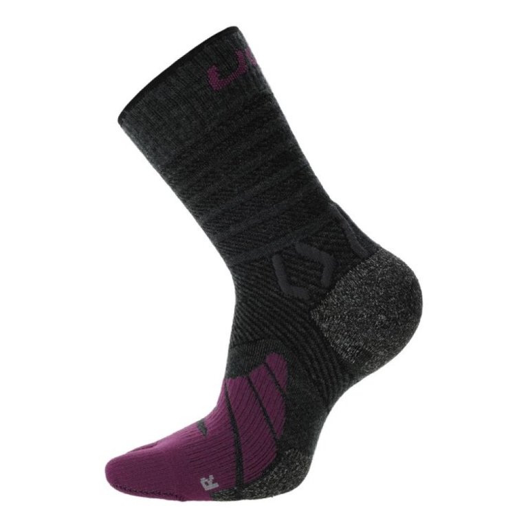 Шкарпетки UYN Trekking Five Merino Socks W - сірі/фіолетові