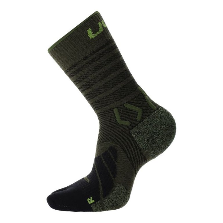 Шкарпетки UYN Trekking Five Merino Socks M - зелений/чорний