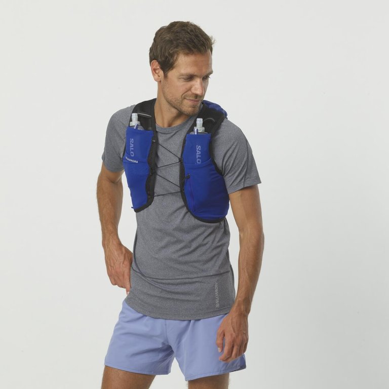 Рюкзак Salomon Active Skin 8 з флягами - синій