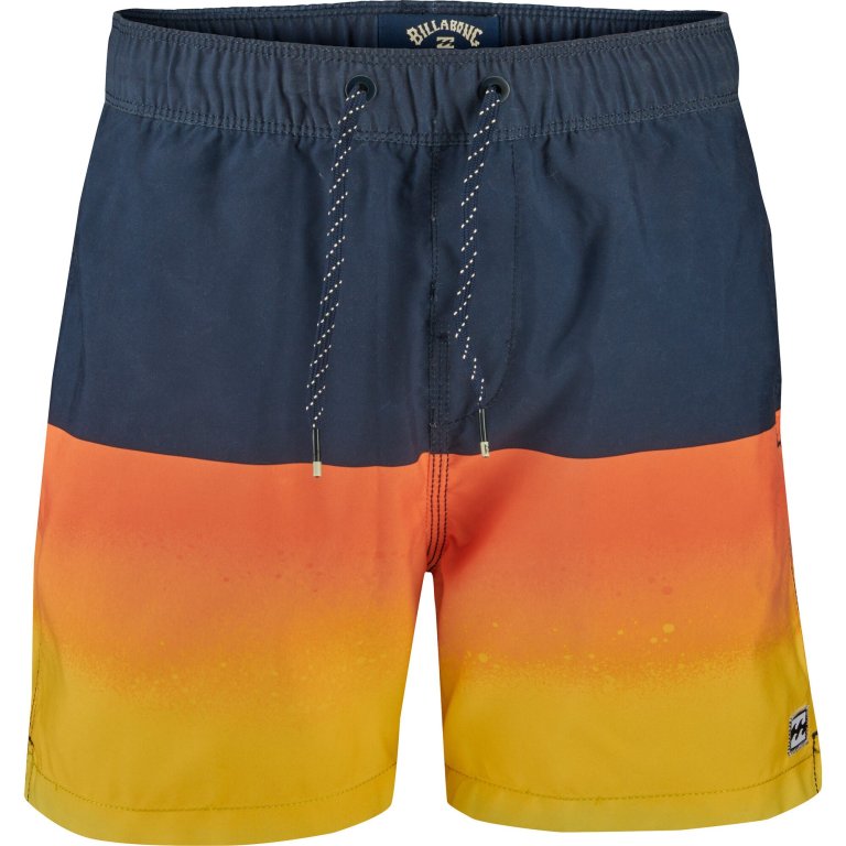 Plavky Billabong Fifty50 Layback J - modrá/žlutá