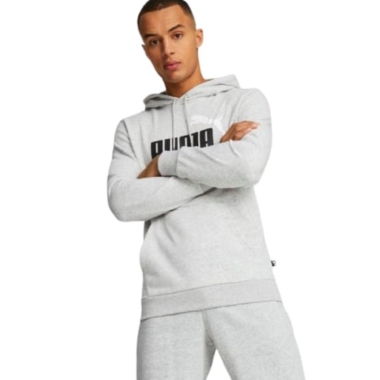Кофта Puma ESS+ 2 Col Big Logo Hoodie TR M - сірий