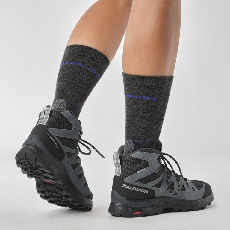 Взуття Salomon X Ward Leather Mid GTX W - чорне/сіре