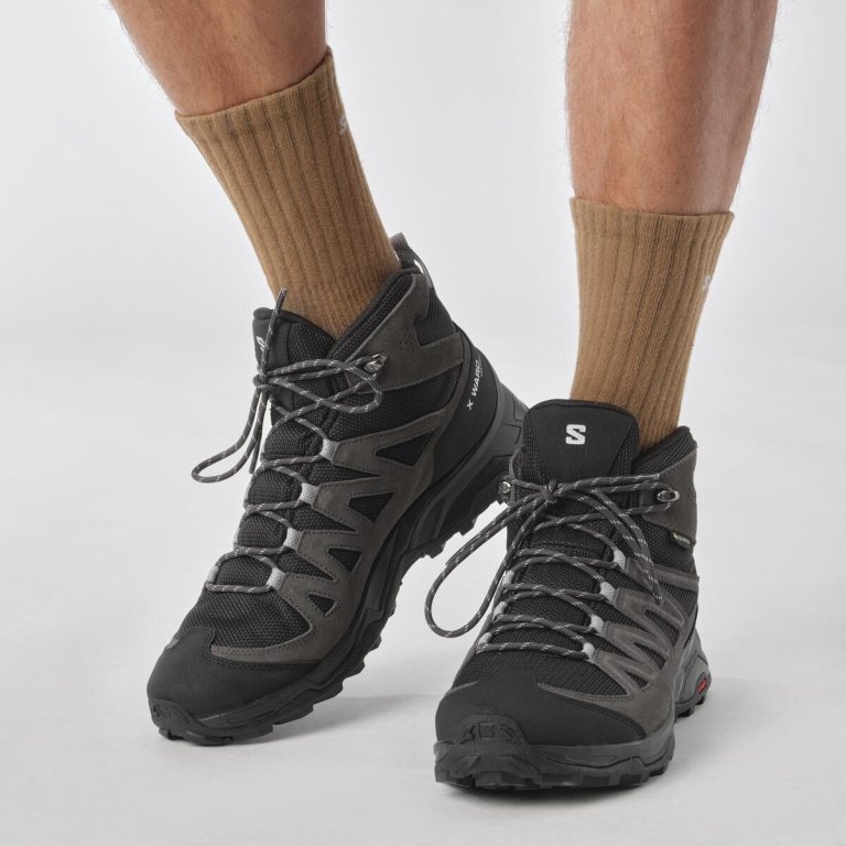 Взуття Salomon X Ward Leather Mid GTX M - чорне