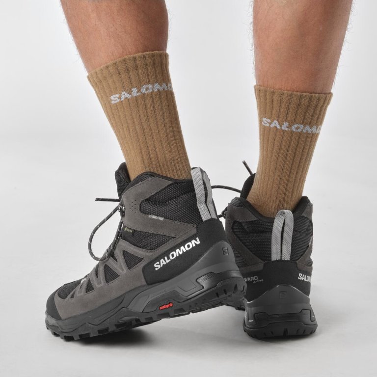 Взуття Salomon X Ward Leather Mid GTX M - чорне