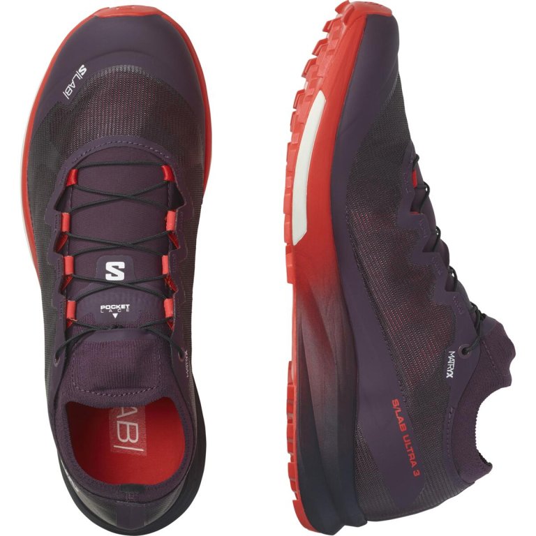 Кросівки Salomon S LAB Ultra 3 V2 - фіолетові/ червоні