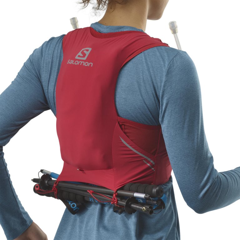Рюкзак Salomon Sense Pro 5 з флягами W - червоний