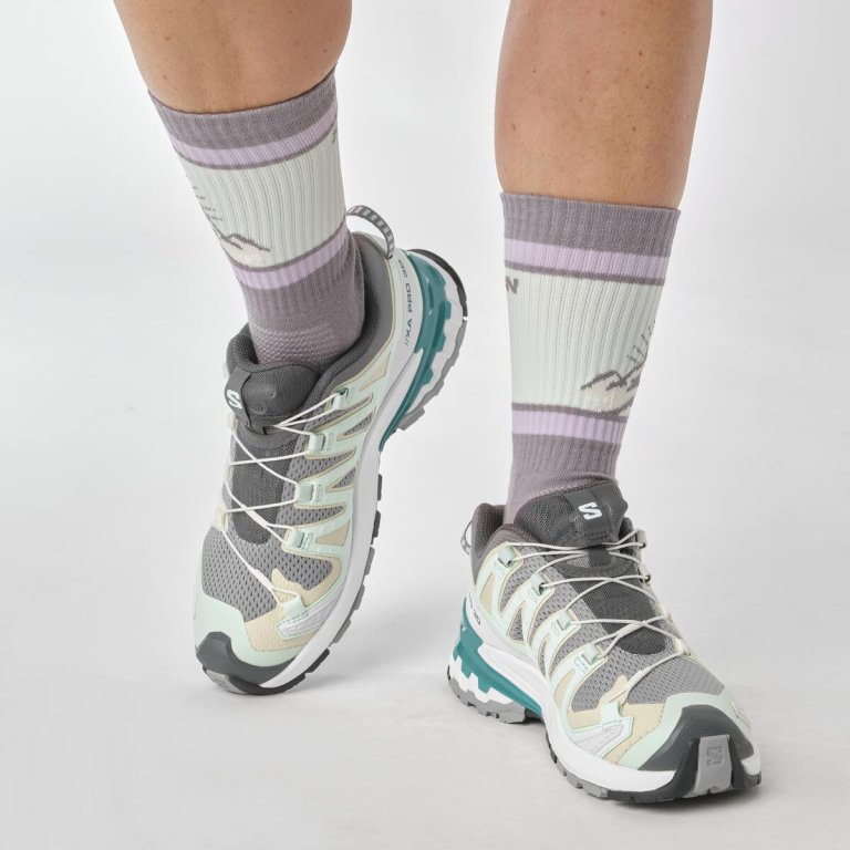 Кросівки Salomon Xa Pro 3D v9 W - сірі/ зелені/ рожеві