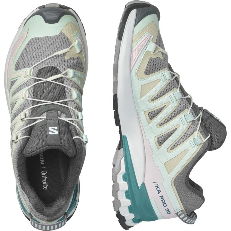 Кросівки Salomon Xa Pro 3D v9 W - сірі/ зелені/ рожеві