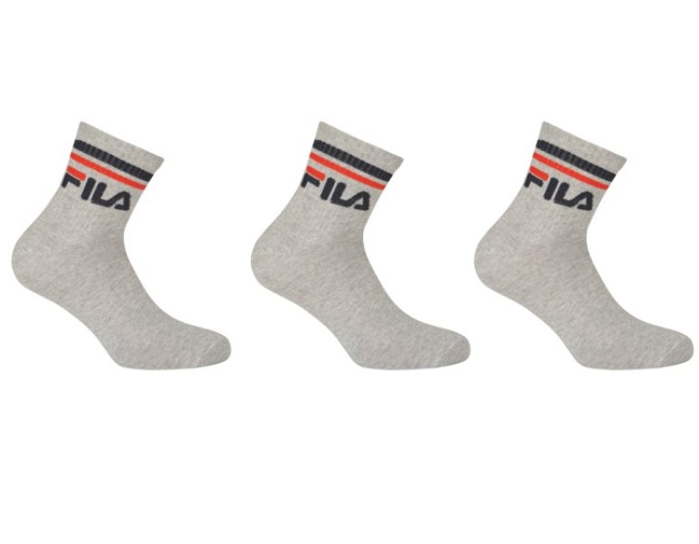 Шкарпетки Fila Quarter Plain 3 Pack - сірі