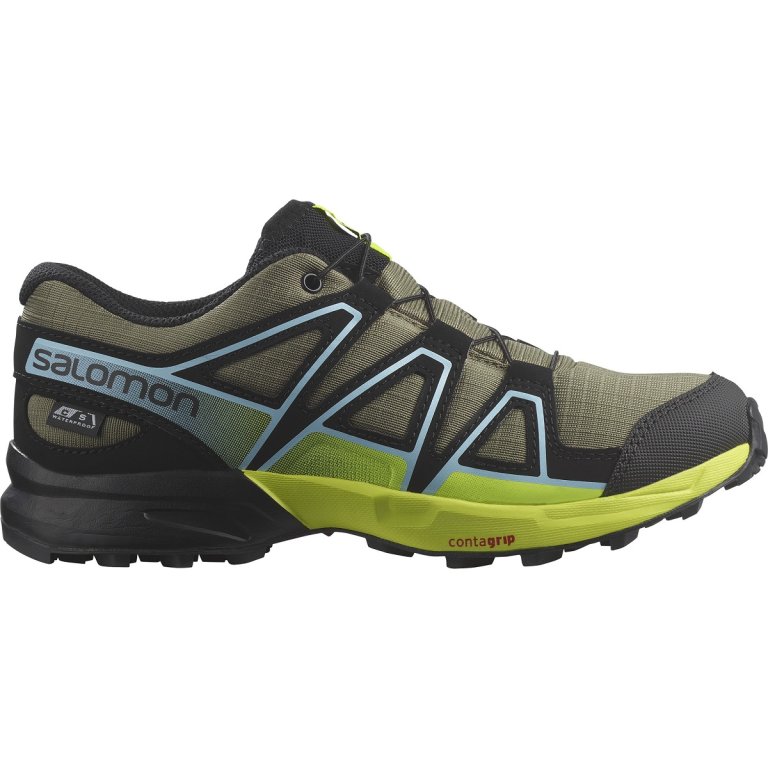 Кросівки Salomon Speedcross Cswp J - зелені/ чорні/ жовті
